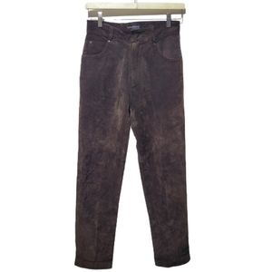 Wilson Leather Brown High-Waisted Skinny Pants